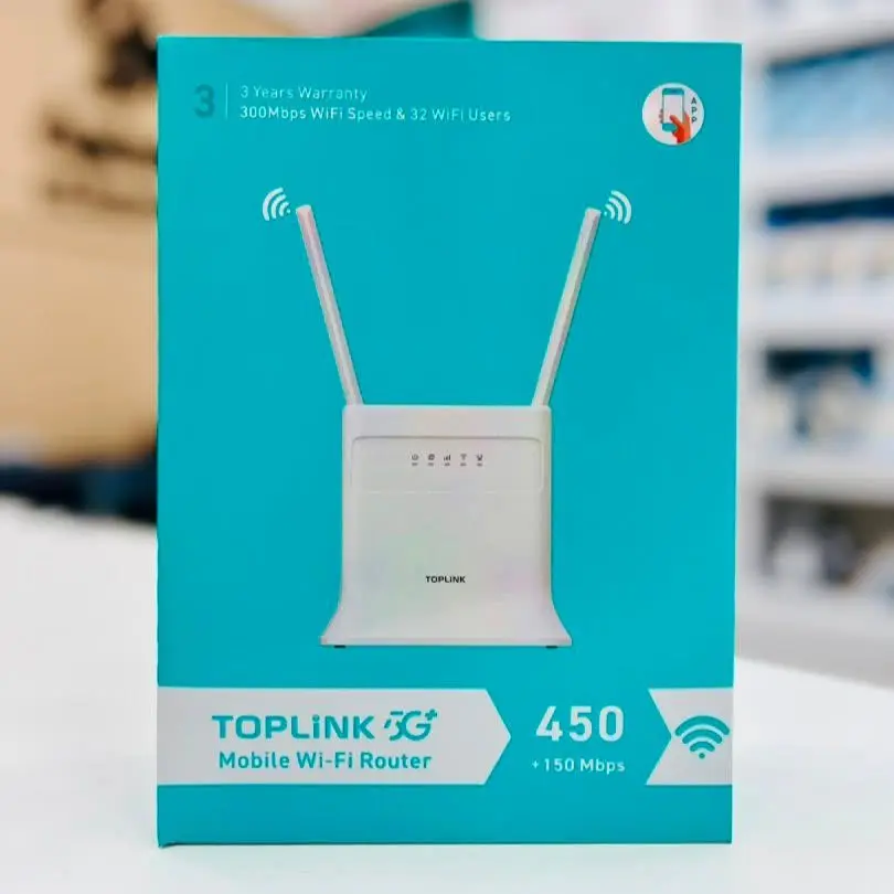 TOPLINK MR313 – ROUTEUR MOBILE WI-FI 4G/5G LTE – WI-FI / 300MBPS – 4G /150MBPS – 32 UTILISATEURS – DOUBLE ANTENNE – SIM – WHITE