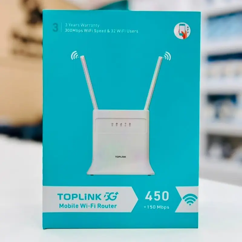 TOPLINK MR313 – ROUTEUR MOBILE WI-FI 4G/5G LTE – WI-FI / 300MBPS – 4G /150MBPS – 32 UTILISATEURS – DOUBLE ANTENNE – SIM – WHITE
