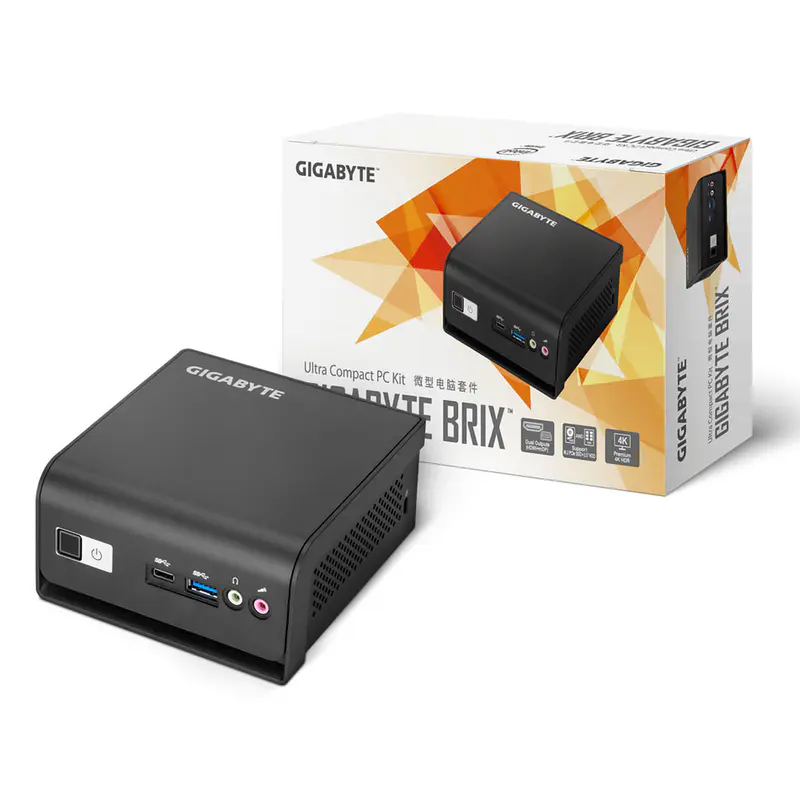 GIGABYTE BRIX BMPD-6005 – MINI PC BAREBONE – INTEL PENTIUM N6005 – DDR4 SODIMM – M.2 PCIe – SATA 2.5″ – WI-FI – BLUETOOTH – SANS DISQUE – SANS RAM