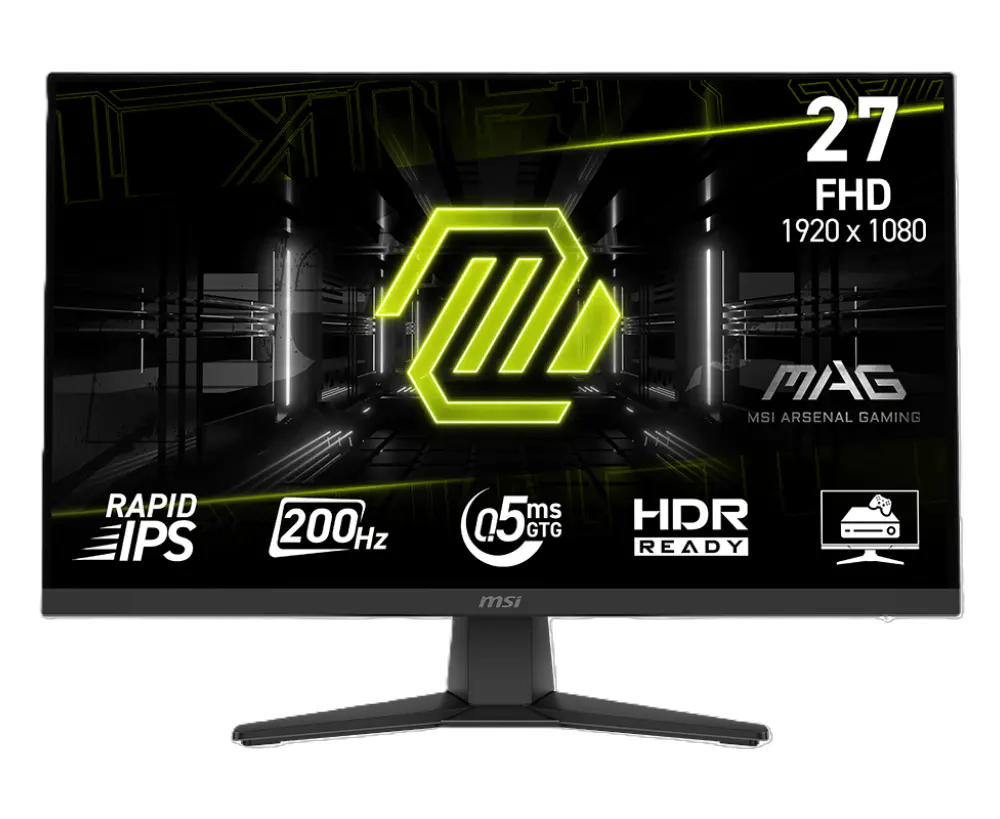 MSI MAG 272F – ÉCRAN GAMING 27″ – FULL HD – RAPID IPS – 200HZ – 0,5MS – HDR READY – FREESYNC PREMIUM – HDMI / DISPLAYPORT – NOIR