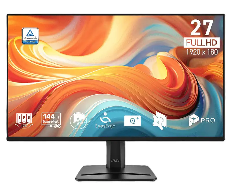 MSI PRO MP275 E14L – ECRAN GAMING 27″ – FULL HD – DALL IPS – 144HZ – 1MS – HDR READY – AMD FREESYNC – HDMI / VGA – SPEAKERS – NOIR