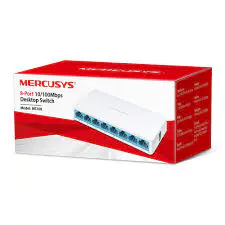 MERCUSYS MS108 SWITCH RÉSEAU 8 PORTS – 10/100 MBPS – FAST ETHERNET – PLUG & PLAY – BOÎTIER COMPACT – SANS VENTILATEUR – FAIBLE CONSOMMATION