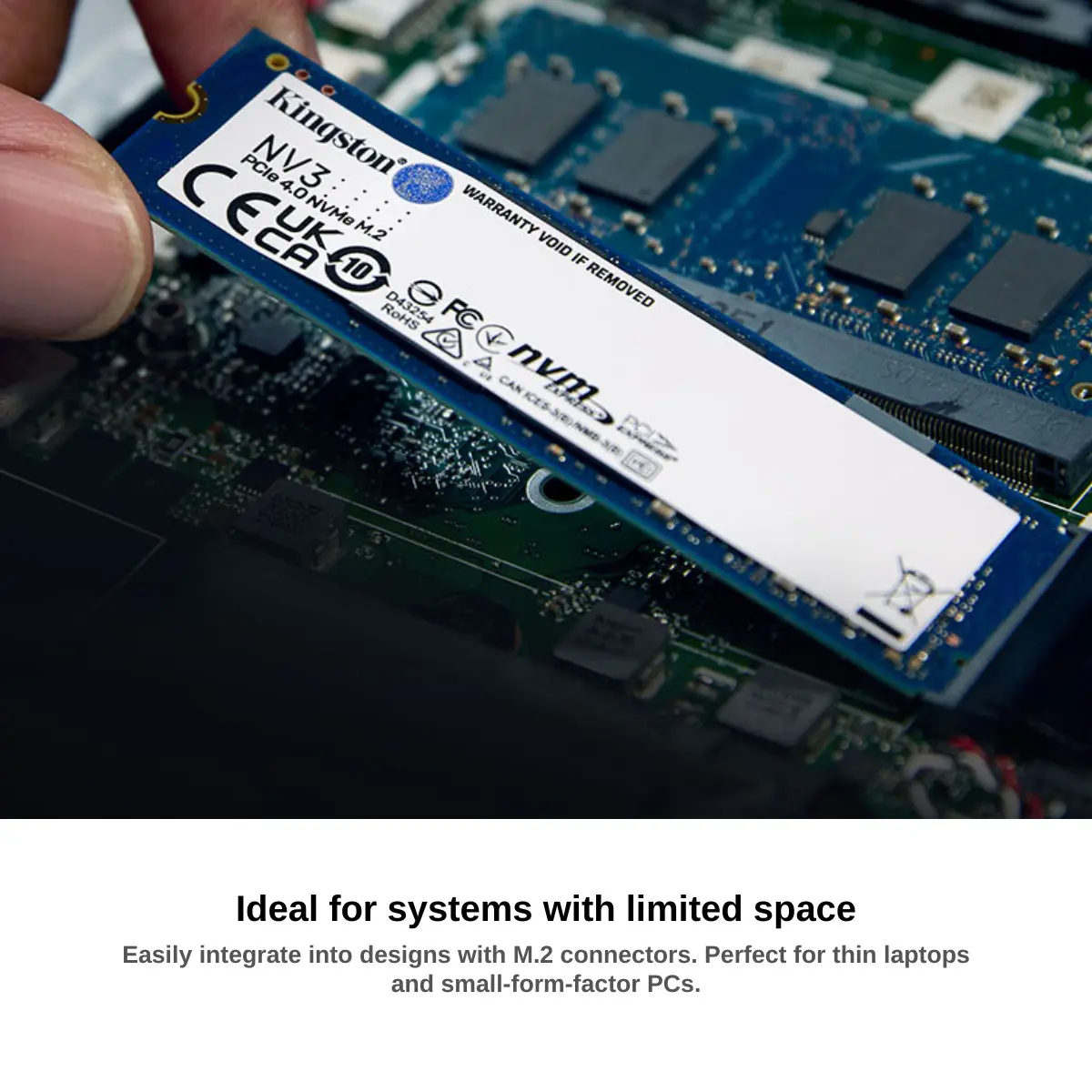 KINGSTON NV3 PCIE 4.0 NVME SSD M.2 – 4TB – PCIE 4.0 – GEN 4 – JUSQU’À 6000MB/S – PC & LAPTOP -BLACK