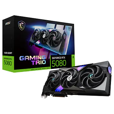 MSI GEFORCE RTX 5080 16G GAMING TRIO OC – 16GB GDDR7 – DLSS4 8K – REFLEX 2 – HDMI/DP – PCIE – BLACK