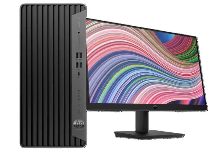 HP ELITE TOWER 800 G9 – CORE I7-12700 – 8GB – 512 SSD + ÉCRAN 22″ HP V22 G5 -CLAVIER + SOURIS