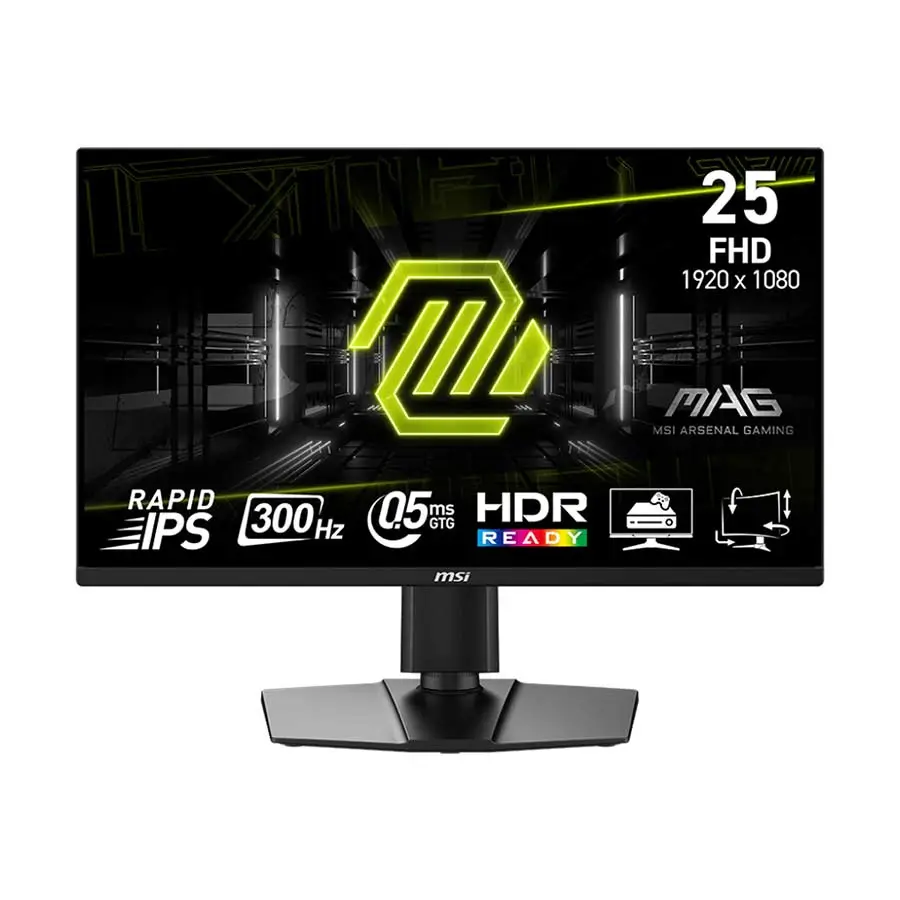 MSI MAG 255PXF – ÉCRAN PC GAMING 25″ – FULL HD – RAPID IPS – 300HZ – 0,5MS – HDR READY – FREESYNC PREMIUM – HDMI / DISPLAYPORT – HAUT-PARLEURS – NOIR