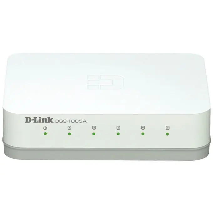 D-LINK DGS-1005A SWITCH DE BUREAU 5 PORTS – GIGABIT 10/100/1000 MBPS – PLUG & PLAY – BOÎTIER COMPACT – ÉCONOMIE D’ÉNERGIE – D-LINK GREEN