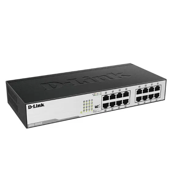 D-LINK SWITCH 16 PORT GIGABIT DGS-1016C – PLUG N PLAY – 1000 MBPS – MDI/MDIX – 9,3 WATTS – 32GBPS –