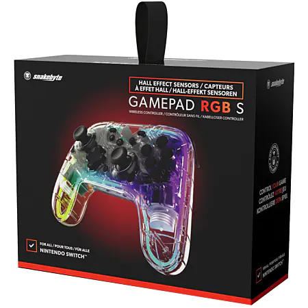 SNAKEBYTE GAMEPAD RGB S – MANETTE SANS FIL – PC – NINTENDO SWITCH OLED / LITE – RGB TURBO -VIBRATION