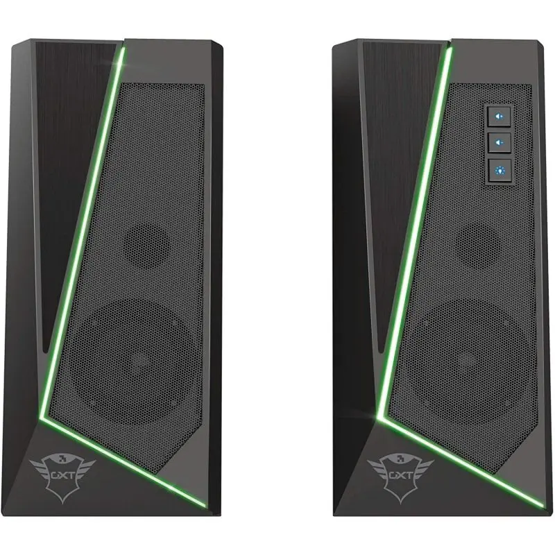 Trust GXT 609 Zoxa – Haut-parleurs 2 canaux FILAIRE USB – 20000 Hz – RGB – CLEAR BASS 6W – BLACK