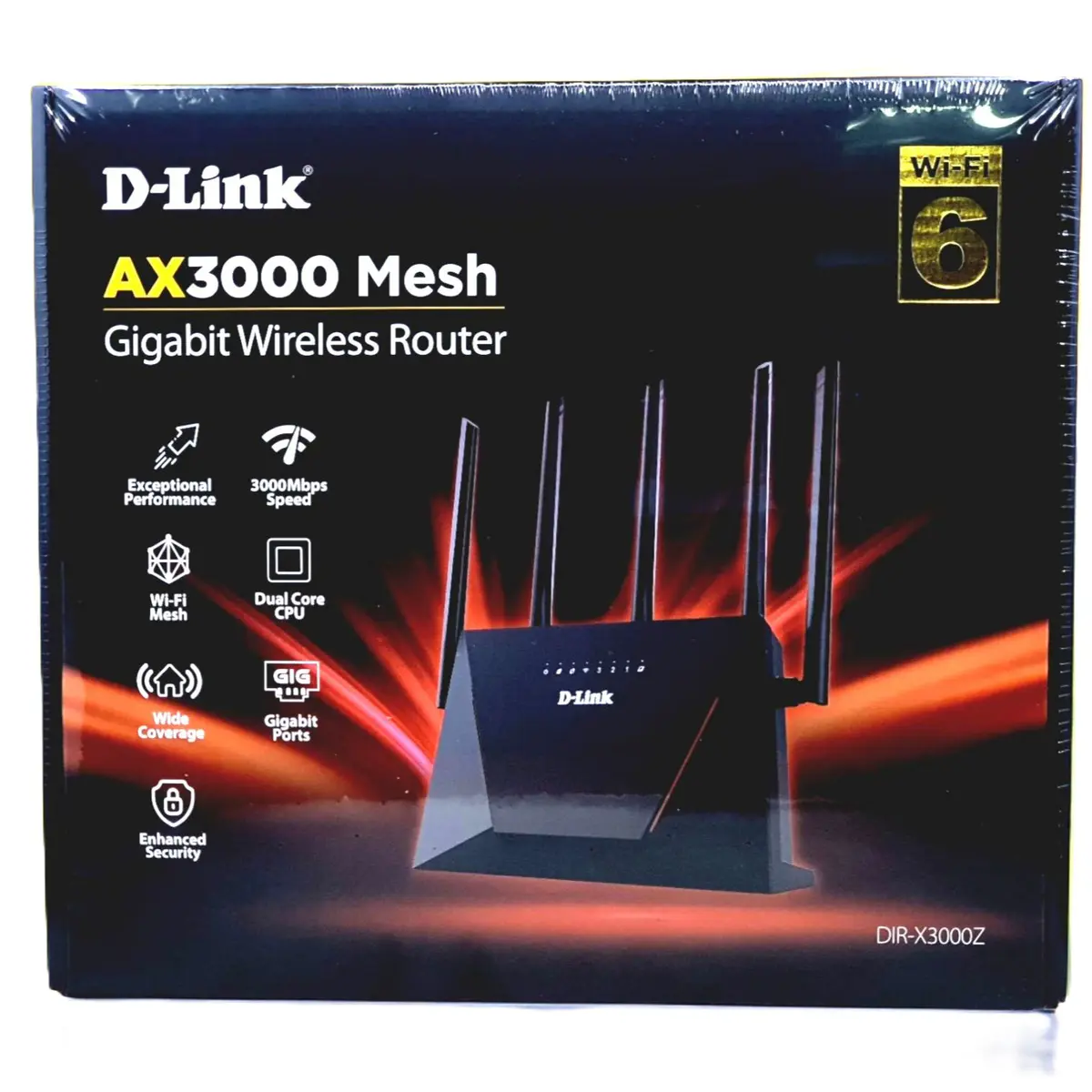 D-LINK ROUTEUR DIR-X3000Z – AX3000 WIFI-6 – DUAL CORE – 5 ANTENNES – 5 GHZ – MESH GIGABIT- 160 MHZ