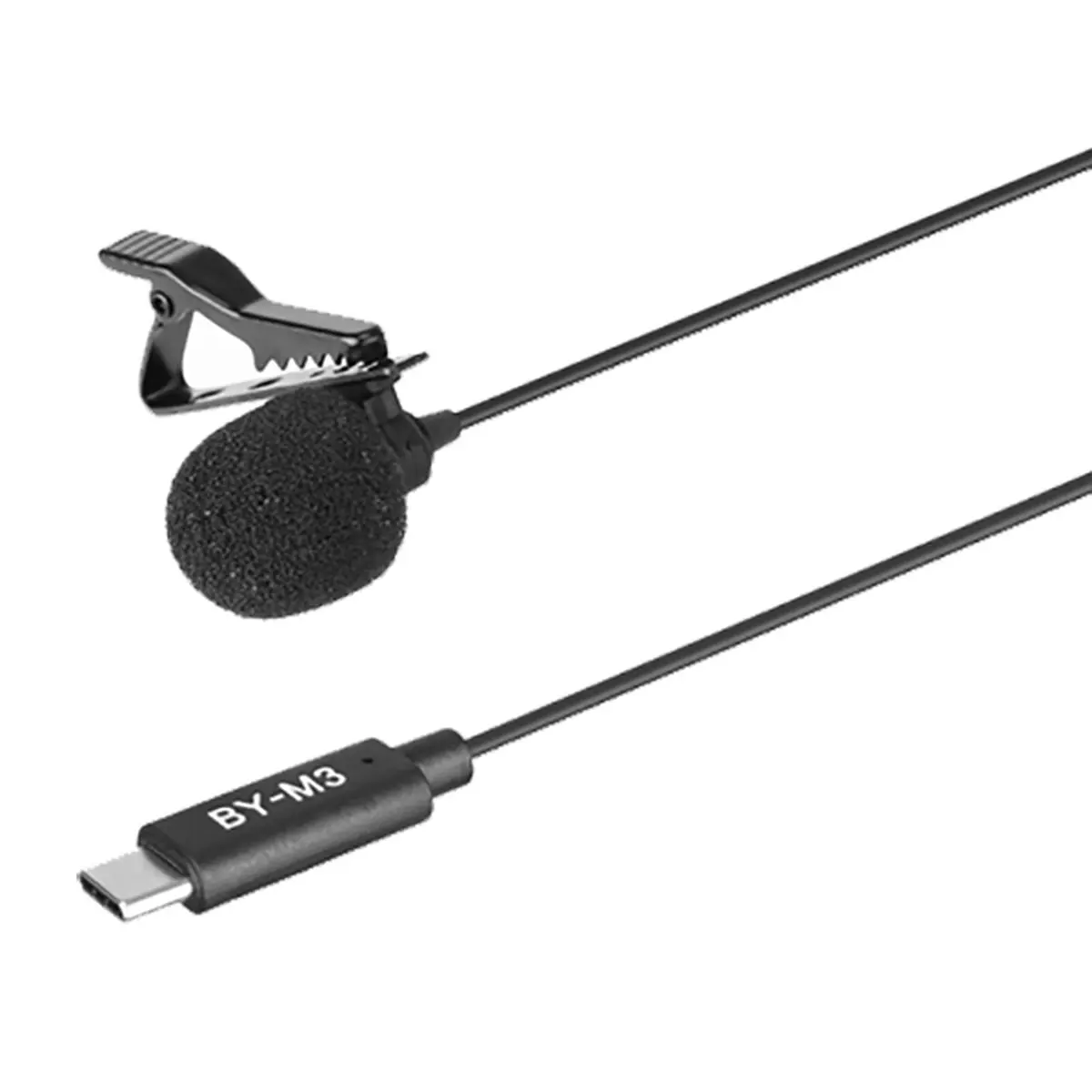BOYA BY-M3 – MICROPHONE PORTABLE FILARE USB-C – 50Hz – PC – SMARTPHONES & TABLETTE – NOIR
