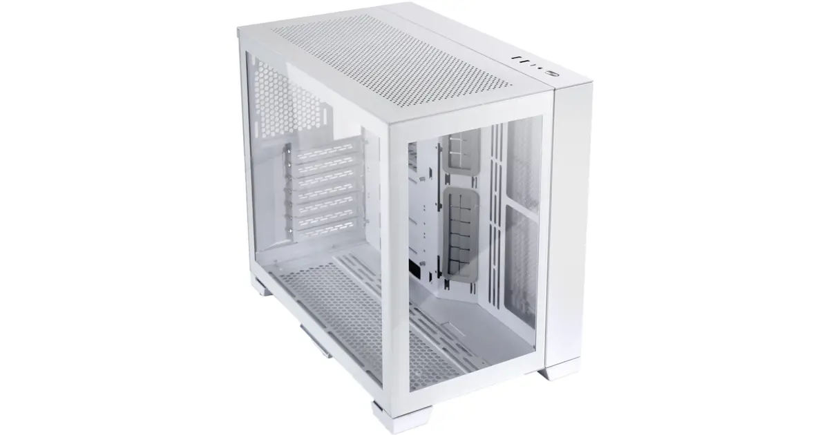 LIAN LI O11 DYNAMIC MINI – BOITIER MOYEN TOUR 360MM – ALUMINIUM – VERRE TREMPÉ – MESH – WHITE
