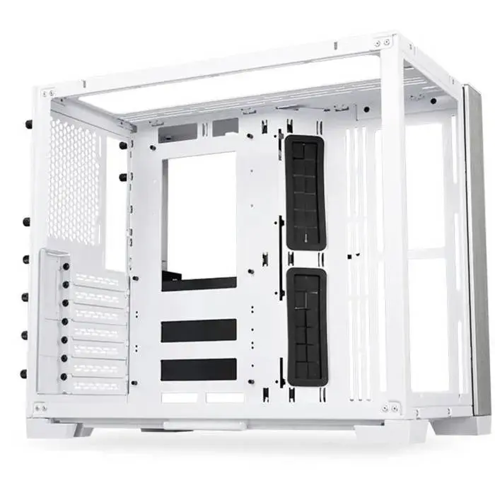 LIAN LI O11 DYNAMIC MINI – BOITIER MOYEN TOUR 360MM – ALUMINIUM – VERRE TREMPÉ – MESH – WHITE