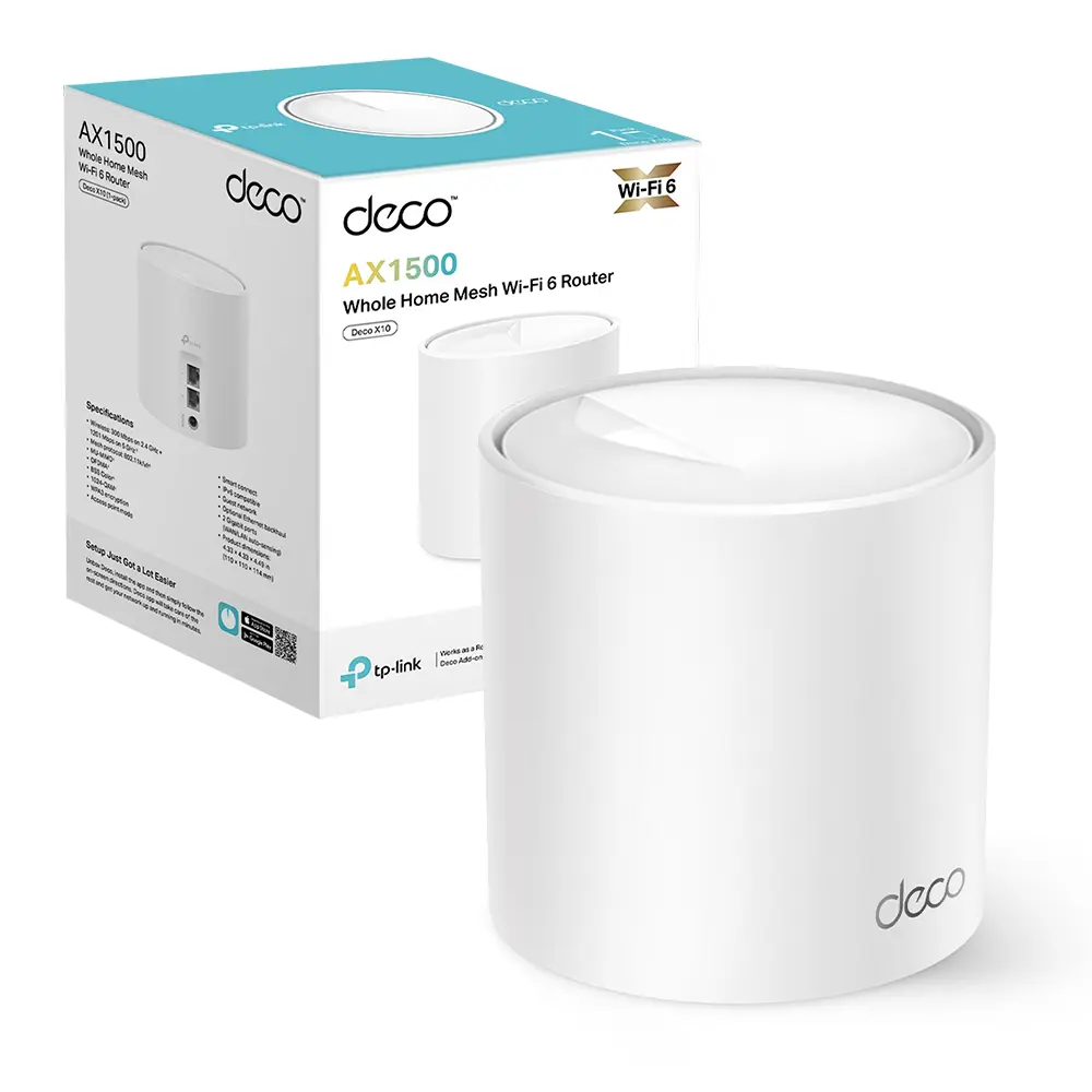 TP-LINK DECO X10 1PACK – ROUTEUR WIFI6 AX1800 MESH – BI-BAND – 1201 MBPS – 5GHZ -MU-MIMO -ETHRENET