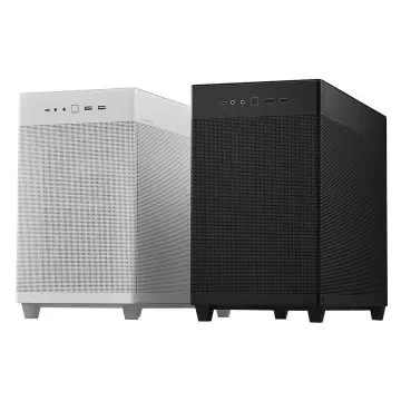 ASUS Prime AP201 TG – BOITIER GAMING & Bureautique – Mini Tour – Micro ATX Mini ITX – Blanc & noir