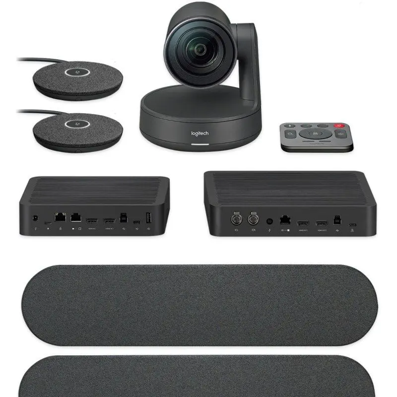 LOGITECH RALLY PLUS – KIT DE CONFÉRENCE CAMERA SYSTEM – 4K UHD – 2 MODULES MICRO PODS – 2 HAUT-PARLEURS – BLACK