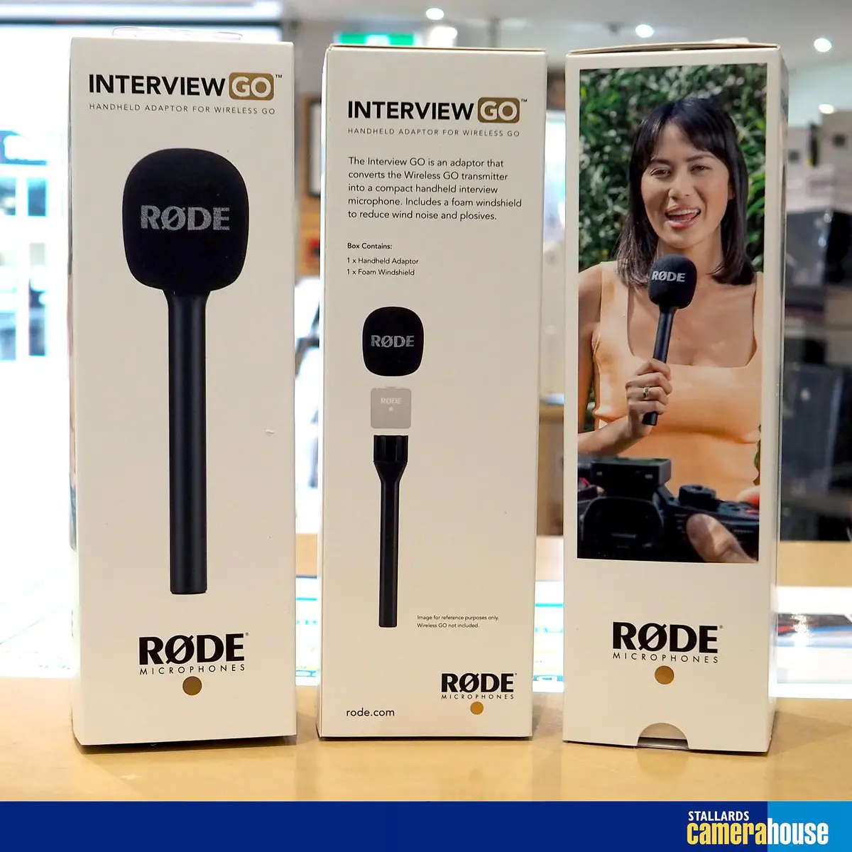 RODE INTERVIEW GO – HANDHELD ADAPTATEUR POIGNÉE POUR WIRELESS GO – MICRO MAIN – BONNETTE ANTI-VENT – BLACK