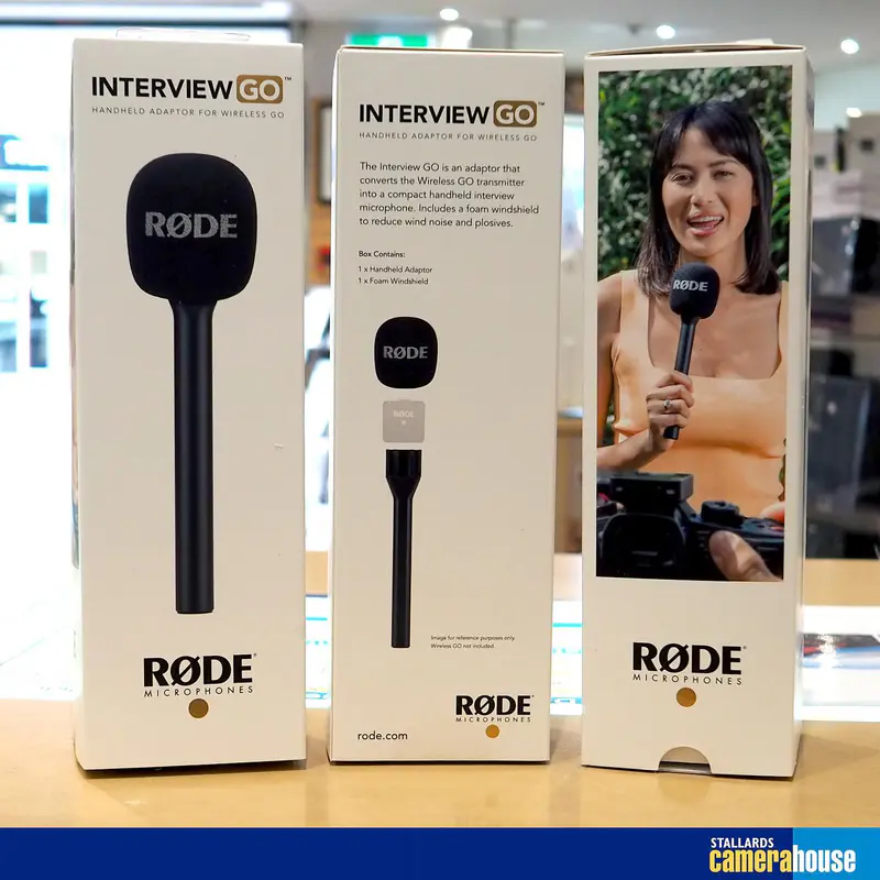 RODE INTERVIEW GO – HANDHELD ADAPTATEUR POIGNÉE POUR WIRELESS GO – MICRO MAIN – BONNETTE ANTI-VENT – BLACK