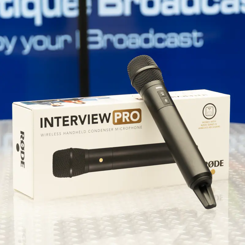RODE INTERVIEW PRO – MICROPHONE SANS FIL PORTABLE – BROADCAST PRO – 2.4 GHZ – 32-BIT FLOAT – 32 GO – BLACK