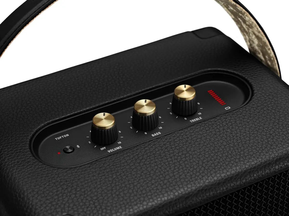 BAFFLE MARSHALL TUFTON – BLUETOOTH PORTABLE – – MULTI-HÔTES – TRUE STEREOPHONIC – IMPERMÉABLE- NOIR