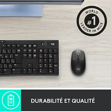 Logitech M190 Souris Sans Fil – Ambidextre – Capteur Optique 1000 Dpi – 3 Boutons