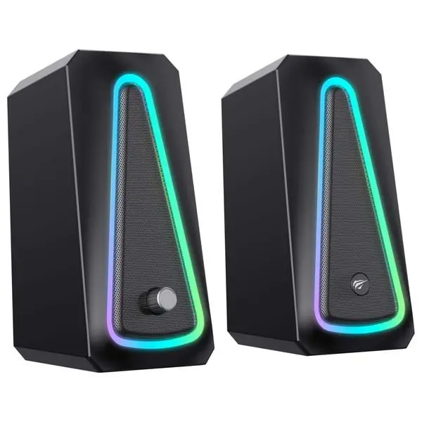 HAVIT SK208 PRO – HAUT-PARLEURS USB 2.0 – SON STÉRÉO – RGB LIGHTING – DESIGN COMPACT – BLACK