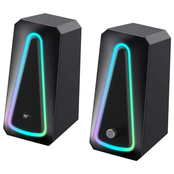 HAVIT SK208 PRO – HAUT-PARLEURS USB 2.0 – SON STÉRÉO – RGB LIGHTING – DESIGN COMPACT – BLACK