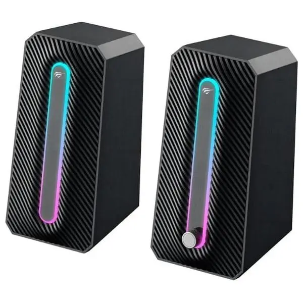 HAVIT SK216 – HAUT-PARLEURS USB 2.0 – SON STÉRÉO – RGB LIGHTING – DESIGN COMPACT – BLACK