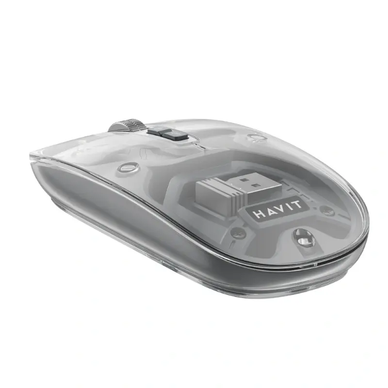 HAVIT MS62WB PRO – SOURIS GAMING SANS FIL – BLUETOOTH + 2.4GHZ – RECHARGEABLE – DPI AJUSTABLE – DESIGN ERGONOMIQUE – WHITE