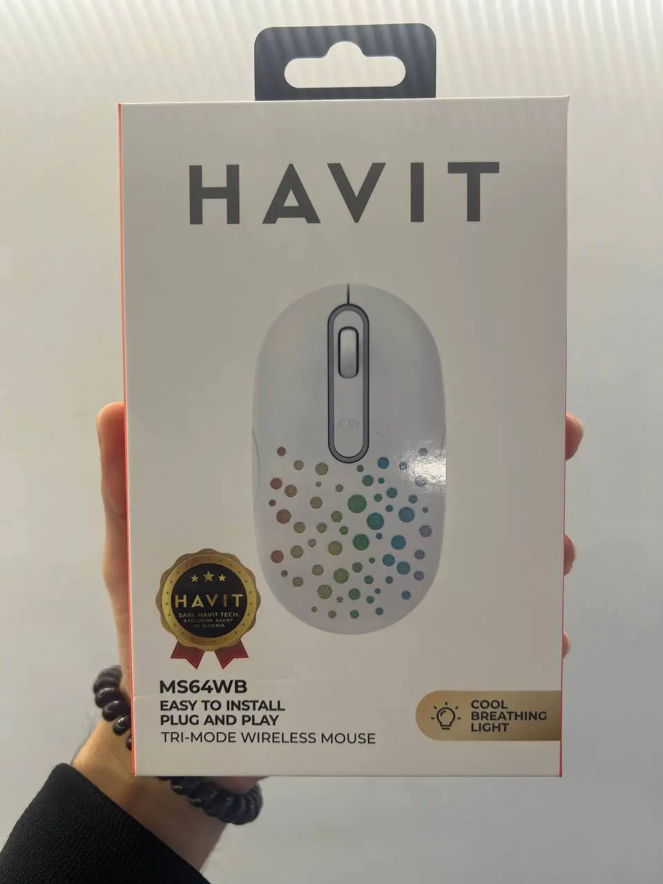 HAVIT MS64WB WHITE – SOURIS GAMING SANS FIL – CONNEXION 2.4GHZ + BLUETOOTH – RGB – HAUTE PRÉCISION – DESIGN ÉLÉGANT – WHITE