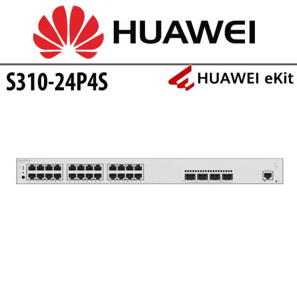 HUAWEI eKIT S310-24P4S – SWITCH MANAGEABLE L3 – 24 PORTS GIGABIT POE+ – 4 PORTS GE SFP – RACKABLE RACK 1U – 98012201