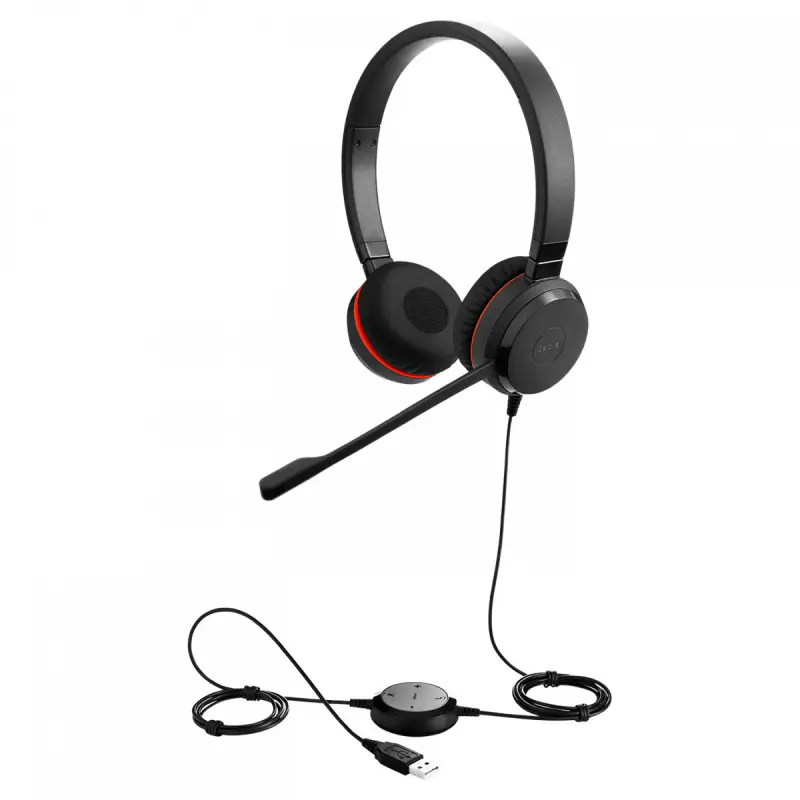 JABRA EVOLVE 20 SE FILAIRE – CASQUE AVEC MICRO PROFESSIONNEL USB – PLUG & PLAY – SUPPRESSION DE BRUIT – BLACK