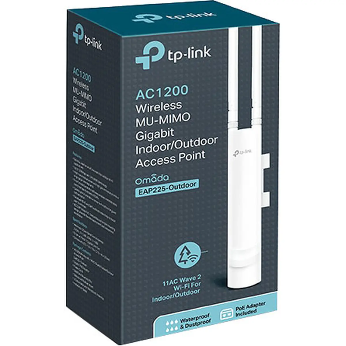 TP-LINK EAP225 AC1200 – POINT D’ACCÈS OUTDOOR WIFI 6 – MESH DUAL BAND MU-MIMO – GIGABIT OMADA – ORIGINAL