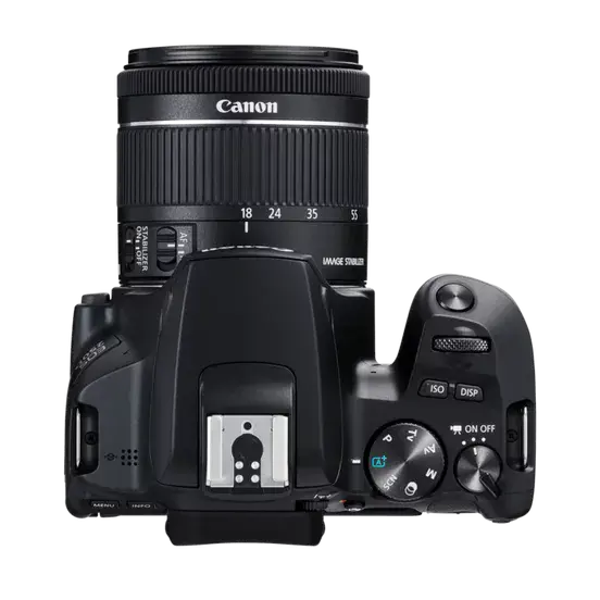 CANON EOS 250D STM – APPAREIL PHOTO + OBJECTIF EF-S 18-55MM – F 4-5.6 IS – LCD – 25,80 MPXL – BLACK