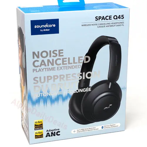 SOUNDCORE BY ANKER SPACE Q45 – CASQUE SANS FIL – ANC – HI-RES AUDIO – LONGUE AUTONOMIE – BLACK & WHITE