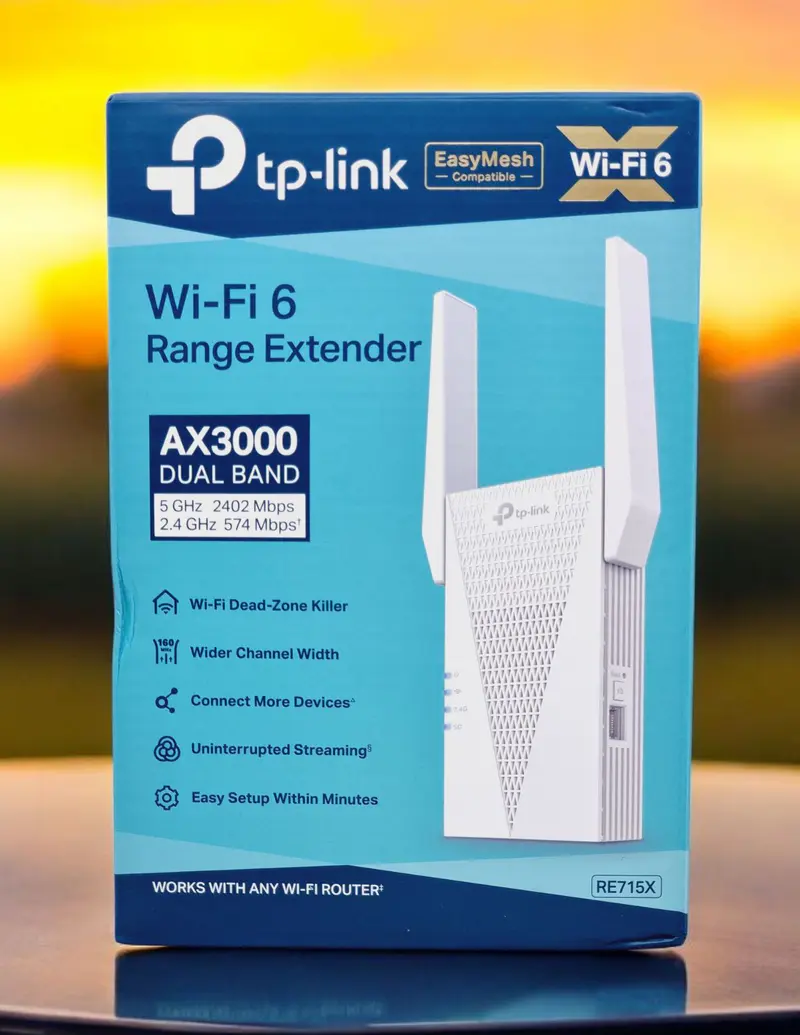 TP-LINK RE715X – POINT D’ACCÈS REPETEUR AX3000 WIFI 6 – 2 ANTENNES – OFDMA – EASY MESH – 5GHz – WPS