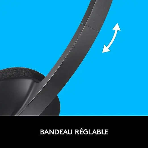 LOGITECH H340 – CASQUE MICRO USB – STÉRÉO NUMÉRIQUE – PC ET LAPTOP – ANTI-BRUIT INTÉGRÉ – BLACK