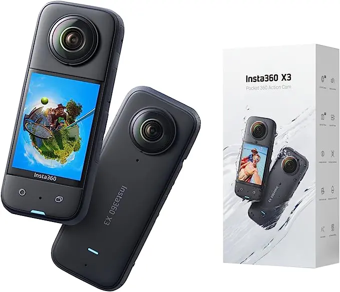 INSTA360 X3 Caméra D’action 360 Degrés Étanche Avec Capteur 1/2 Photos 360