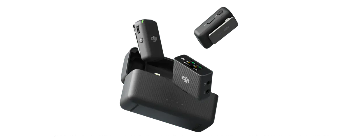 DJI Mic 3 (2 TX + 1 RX + Boîtier Recharge) -Portable Micros Sans Fil – Pour Smartphones, Caméras
