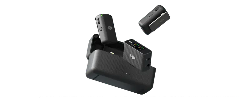 DJI Mic 3 (2 TX + 1 RX + Boîtier Recharge) -Portable Micros Sans Fil – Pour Smartphones, Caméras