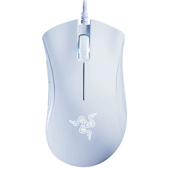 RAZER DEATHADDER ESSENTIAL – SOURIS GAMING FILAIRE – CAPTEUR OPTIQUE 6400 DPI – 5 BOUTONS PROGRAMMABLES – ÉCLAIRAGE VERT – BACLK & WHITE