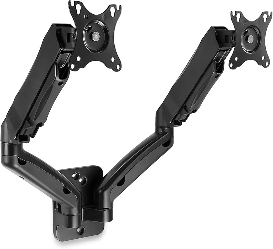 SUPPORT ECRAN DUAL MONITOR – ARMS BRAKET – BRAS ARTICULÉS – VESA 75×75 / 100×100 – JUSQU’À 27″ – BLACK