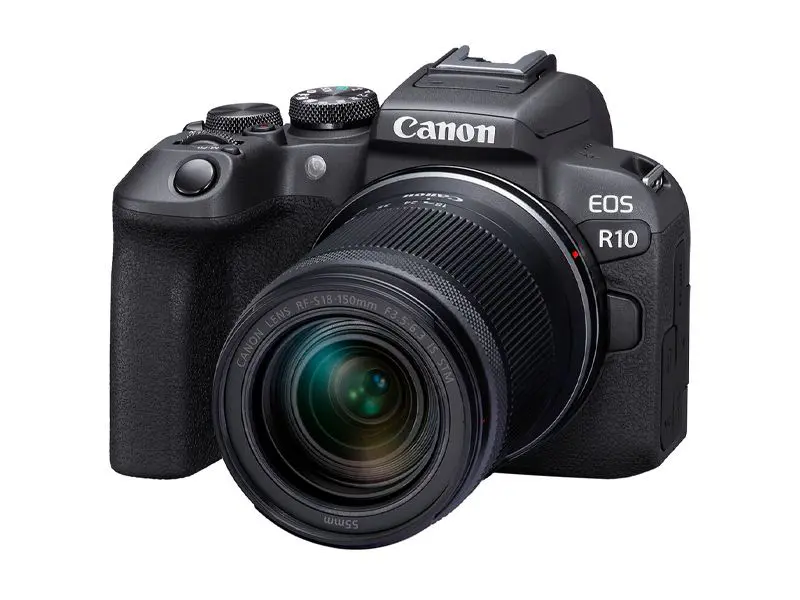 CANON EOS R10 – APPAREIL PHOTO HYBRIDE 4K + OBJECTIF RF-S 18-45mm – F4.5-6.3 IS STM – 24.2 MLPXL – LDC – BLACK