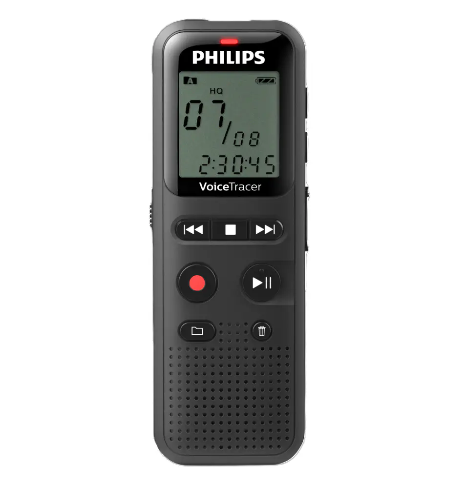 PHILIPS VOICE TRACER DVT1160 – DICTAPHONE NUMÉRIQUE – 8GO – USB – ADPCM / PCM – SPEAKER – BLACK
