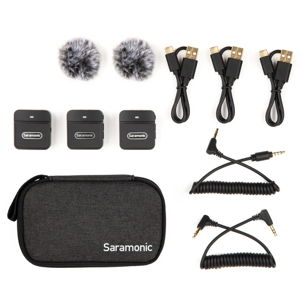 SARAMONIC BLINK100 B2 – MICROPHONE SANS FIL – ULTRA COMPACT – 2TX + 1RX -DUAL CHANEL -2.4GHZ -BLACK