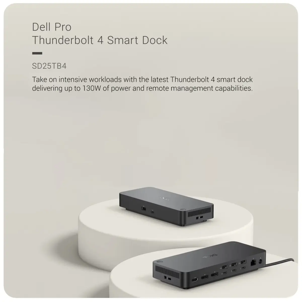 DELL PRO THUNDERBOLT 4 SD25TB4 – STATION D’ACCUEIL 180W – 4 ÉCRANS 4K -USB-C – HDMI 2.1- DP1.4 -2.5G