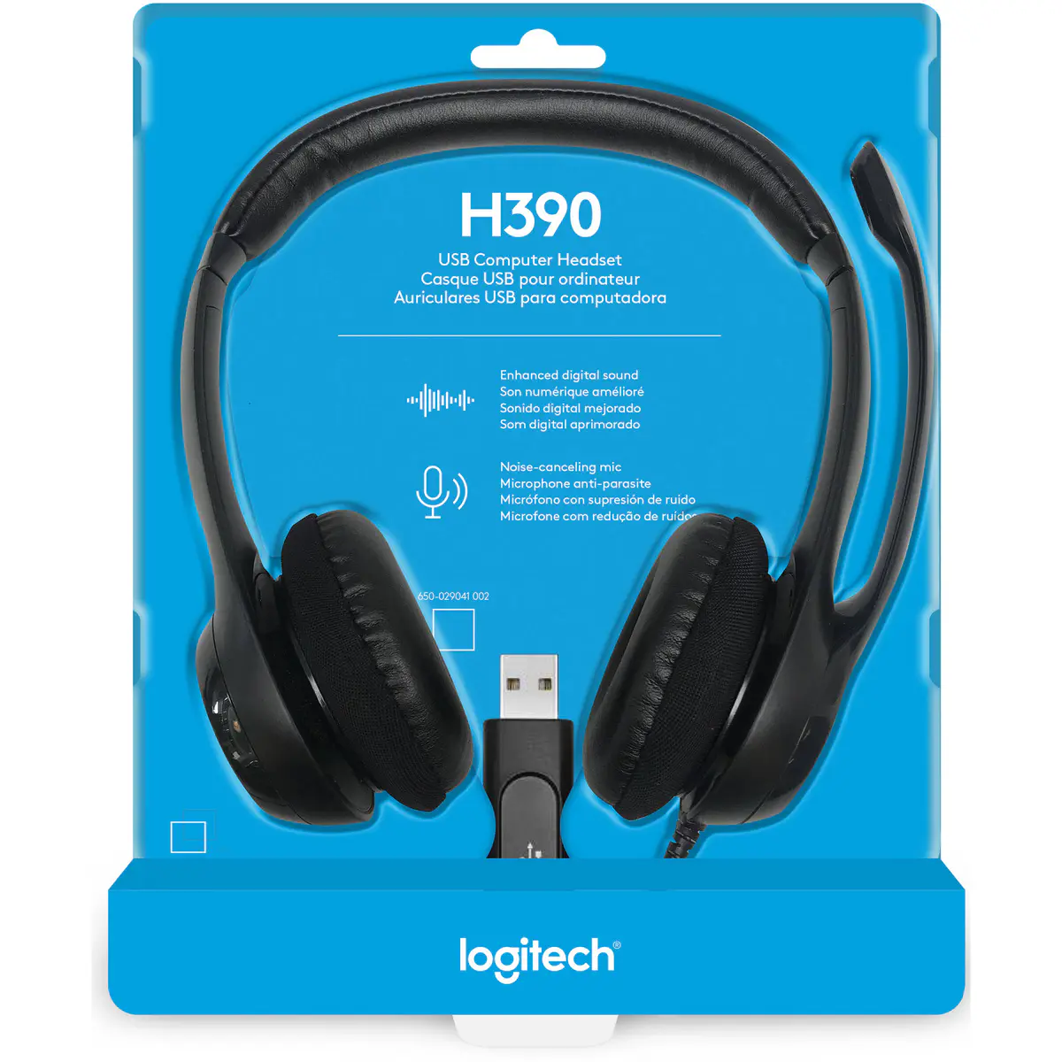 LOGITECH H390 – CASQUE MICRO USB – STÉRÉO NUMÉRIQUE – PC ET LAPTOP – MICROPHONE ANTI-BRUIT – BLACK