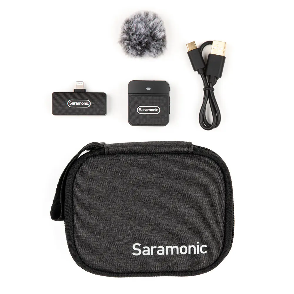 SARAMONIC BLINK100 B3 – MICROPHONE SANS FIL – DUAL CHANEL – 1TX + 1RX – POUR IPHONE & IPAD – 2.4GHZ