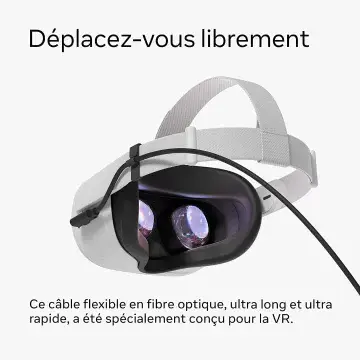 Cable OCULUS META QUEST 2 – TYPE-C 5M – PC VR LINK HAUTE VITESSE –
